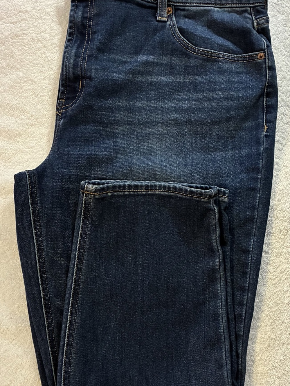 Old Navy Boyfriend Mid-Rise Built-in warm Jeans Blue Waist 18 Tall